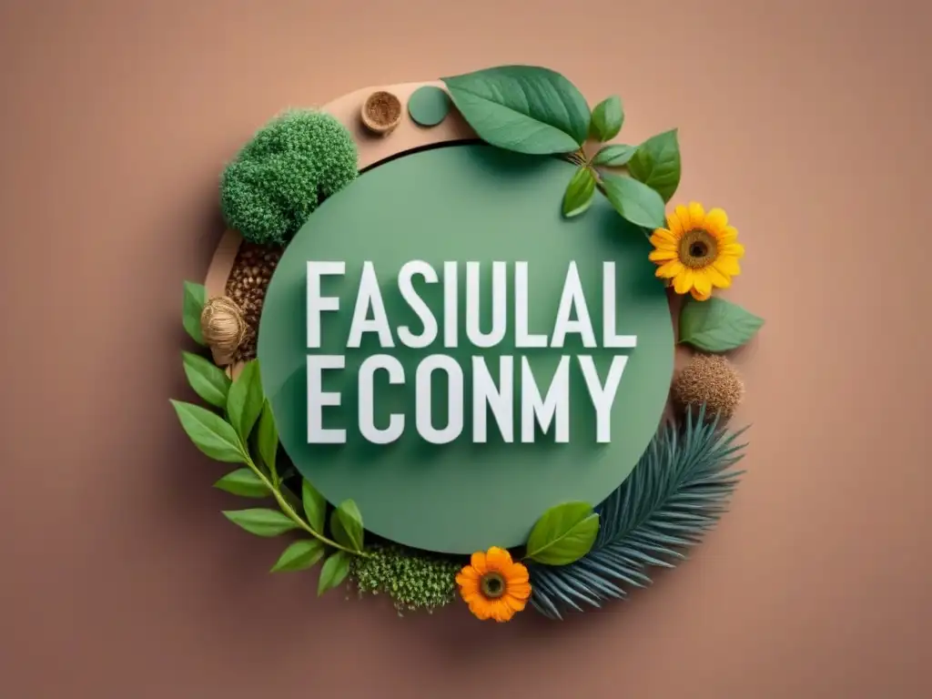 Ilustración minimalista de la economía circular en la moda