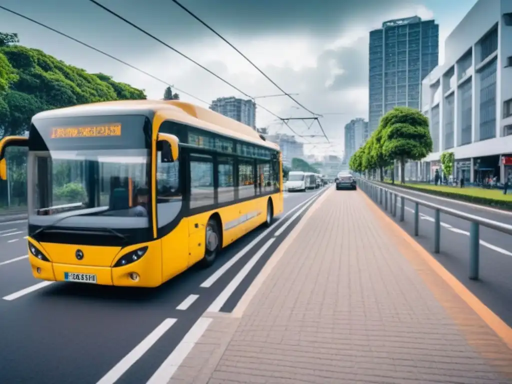 Modelos desarrollo sostenible cambian mundo: imagen detallada del sistema de transporte urbano de Curitiba, Brasil