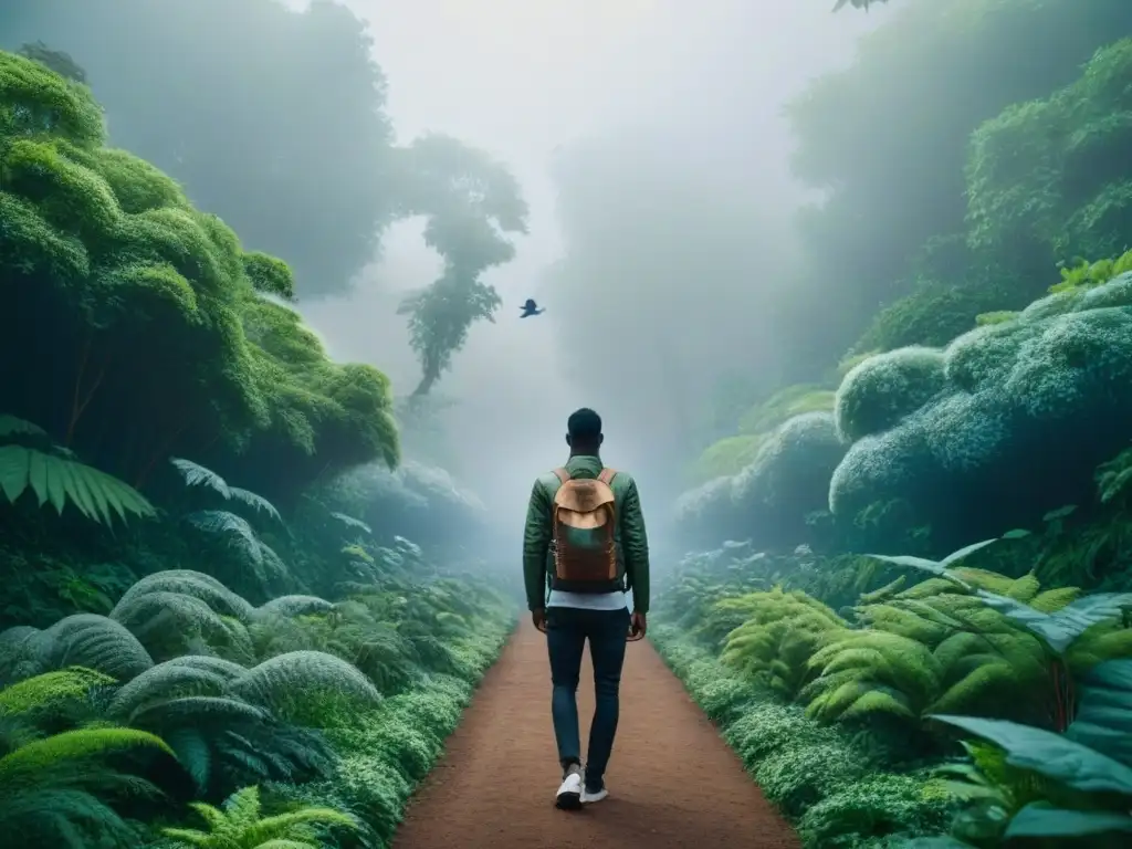 Murales urbanos: naturaleza y ciudad en armonía Un mural urbano que fusiona naturaleza y ciudad, simbolizando la coexistencia armónica