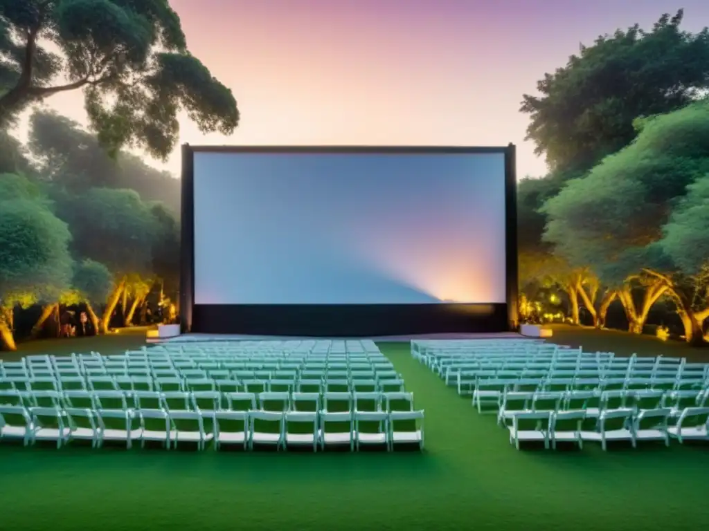 Noches mágicas en el cine al aire libre: proyecciones bajo las estrellas en un entorno sostenible y armonioso