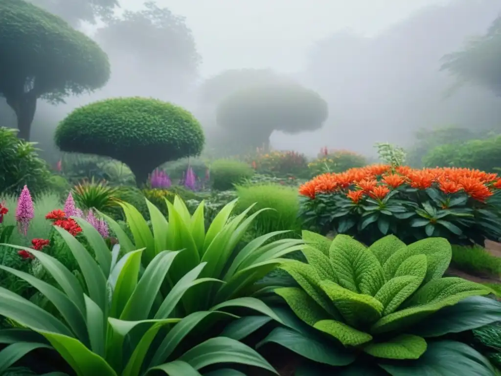 Un oasis ecológico con variedad de plantas en armonía