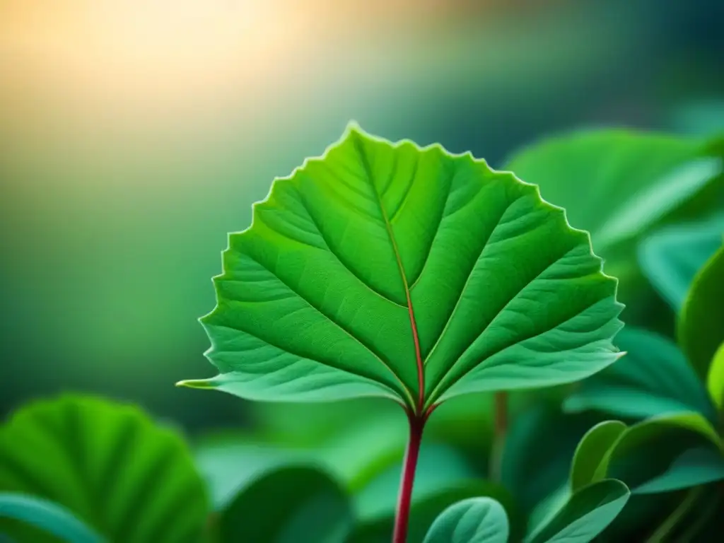 Un oasis de serenidad y belleza natural en una planta verde vibrante, símbolo de salud y vitalidad