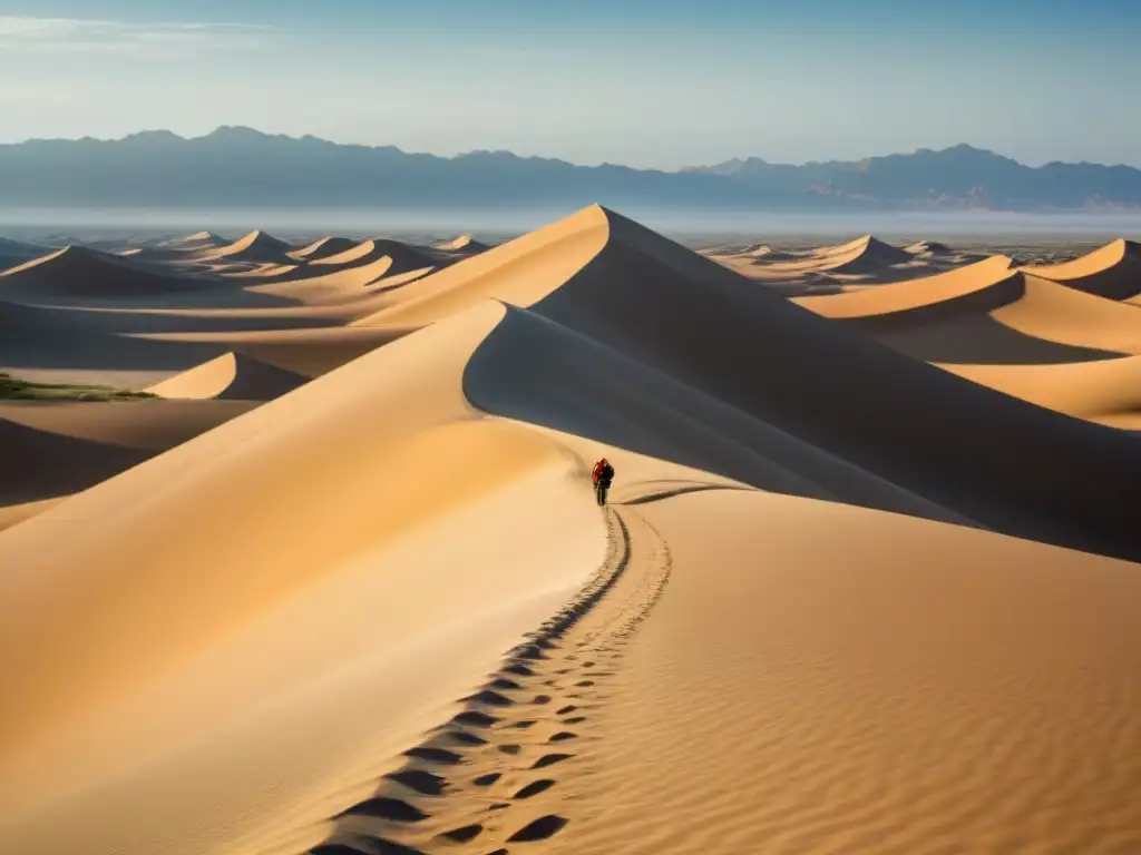 Un paisaje desértico impresionante con senderismo sostenible en caminatas desiertos