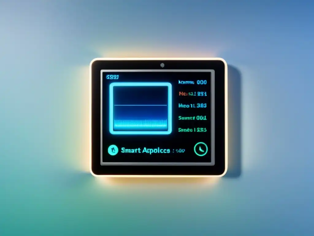 Panel de control inteligente de hogar moderno con apps para ahorro de energía