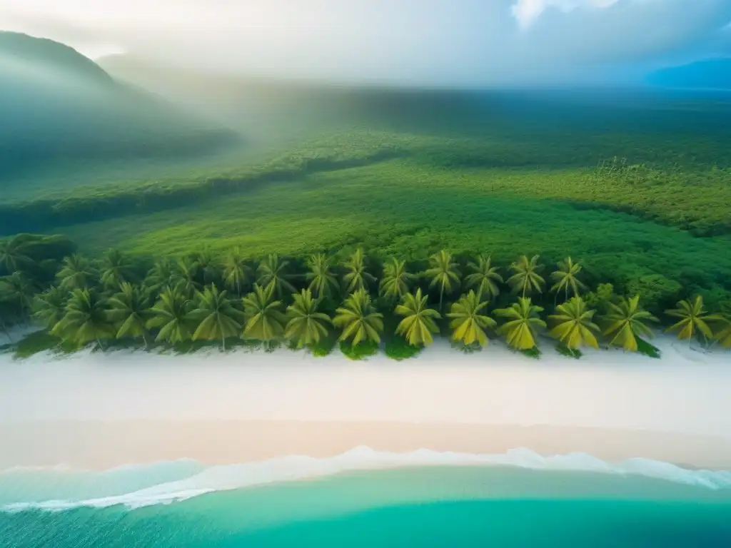 Un paraíso de turismo sostenible y zero waste: playa de aguas turquesas, arena blanca y palmeras verdes