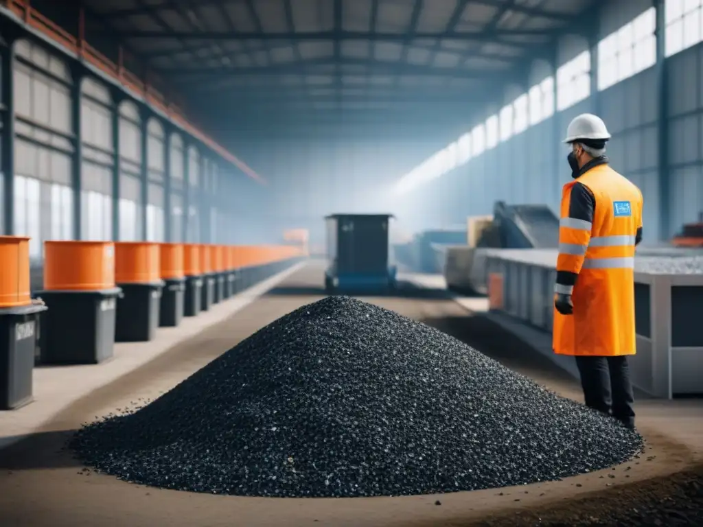 Planta de reciclaje moderna en Europa: eficiencia y sostenibilidad Una planta de reciclaje moderna en Europa con tecnología avanzada y prácticas sostenibles