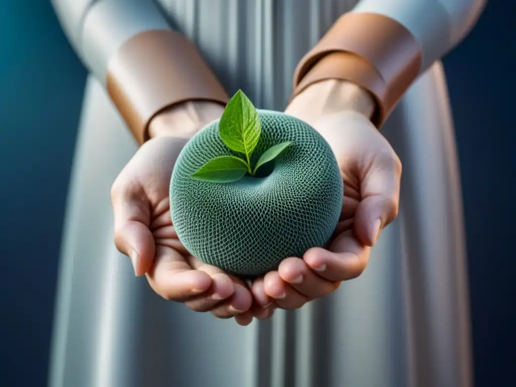 Un producto ecológico futurista hecho con nanotecnología, diseño zero waste y materiales reciclables