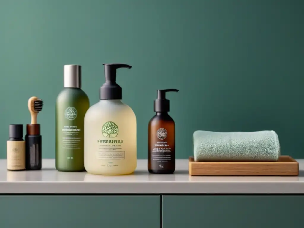 Productos cuidado personal zero waste en baño minimalista