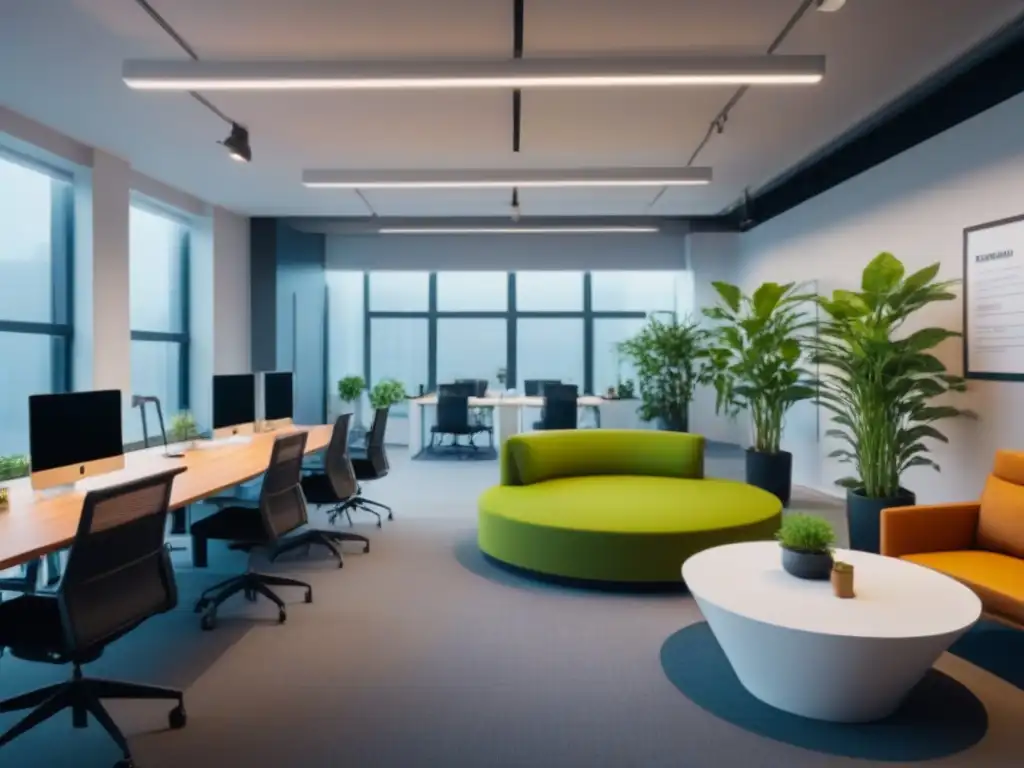 Oficina circular sostenible: innovación y colaboración ecofriendly Profesionales en economía circular sostenible reunidos en oficina moderna