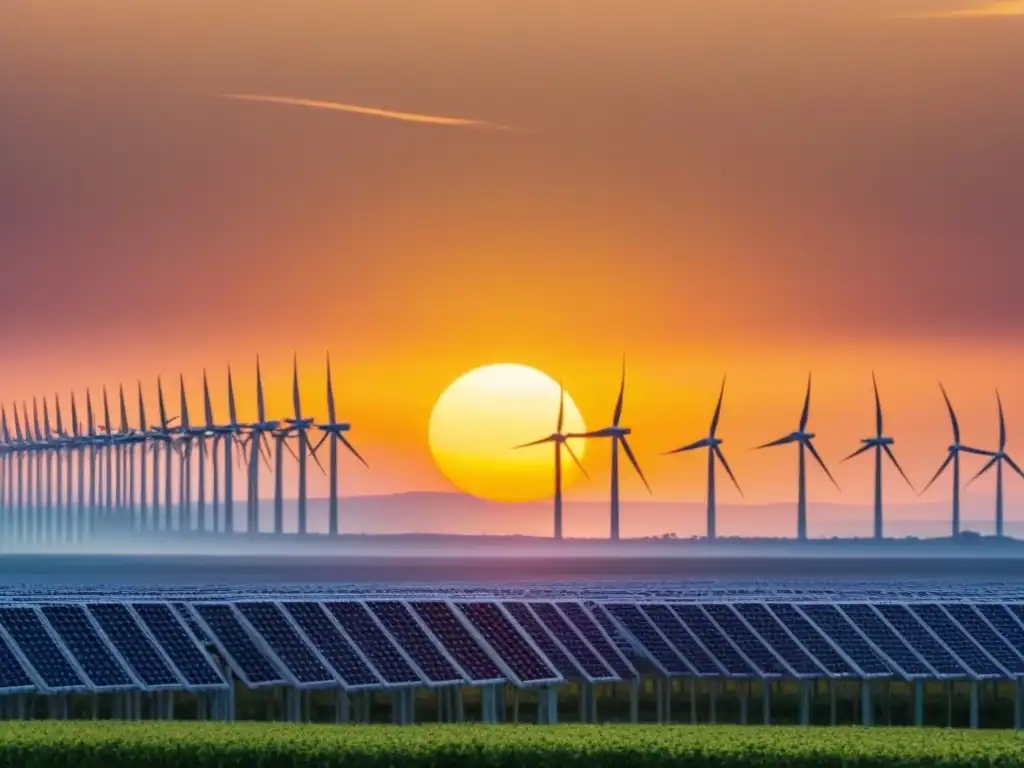 Amanecer renovable: energía limpia y oportunidades de inversión Amanecer radiante sobre energía renovable: oportunidades inversión renovables transición energética