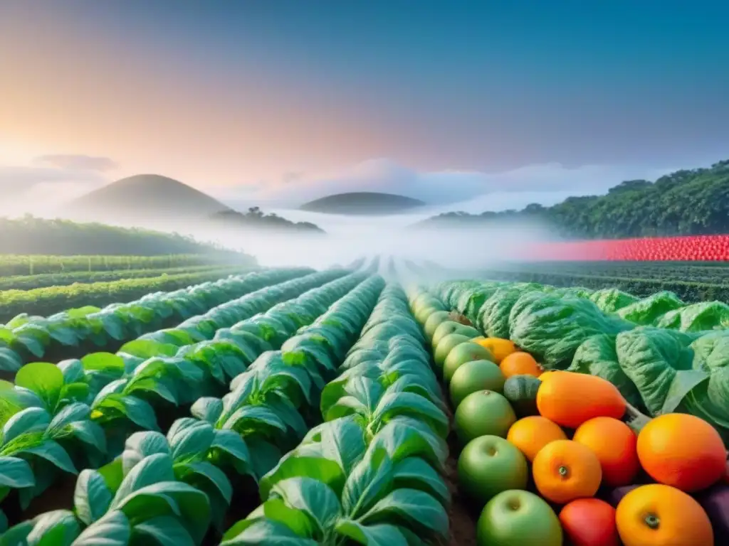 Red de suministro verde con blockchain: transparencia y eficiencia Una red de suministro verde conectada con tecnología blockchain muestra productos ecológicos moviéndose a través del sistema