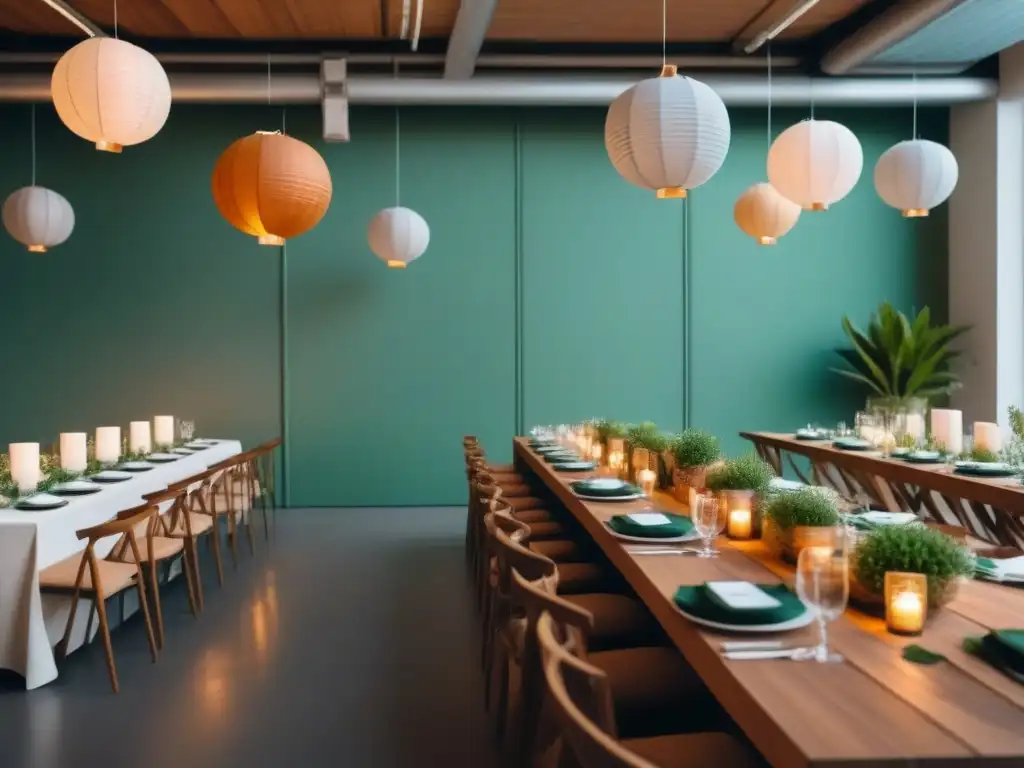 Salón de eventos moderno y ecológico para una planificación de eventos zero waste