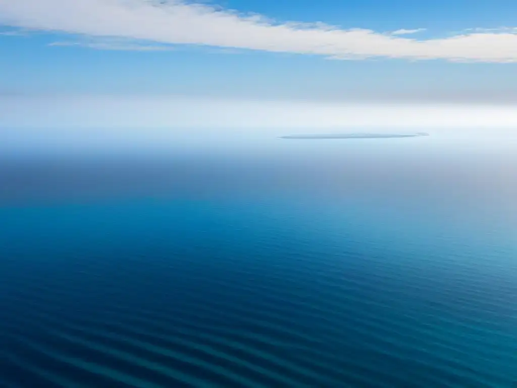 Serenidad marina: vasto océano azul y cielo despejado