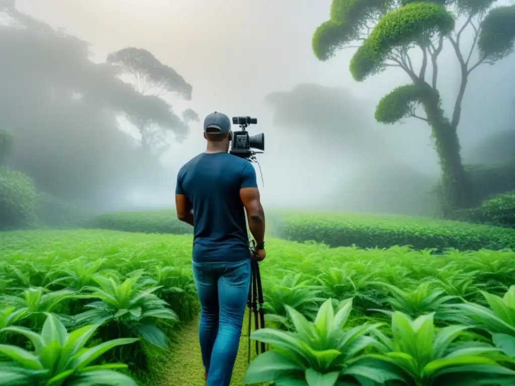 Un set de filmación en armonía con la naturaleza, usando equipos ecofriendly