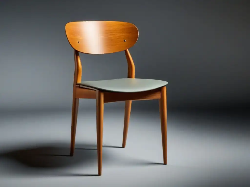 Una silla de madera minimalista y elegante hecha con materiales muebles sostenibles revolucionarios