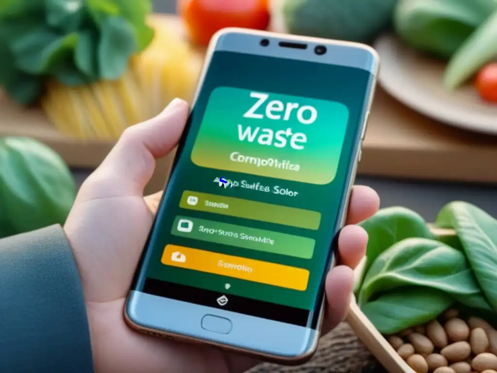 Un smartphone moderno muestra apps zero waste