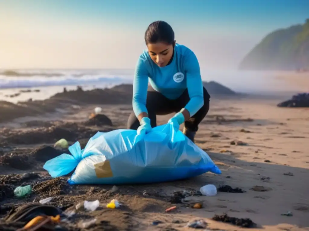 Unidos por un futuro limpio: personas de todo el mundo colaboran para limpiar una playa