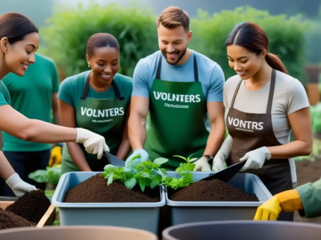 Unidos en el voluntariado verde: talleres de reciclaje y compostaje en el jardín comunitario