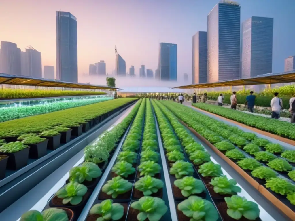 Metrópolis sostenible: armonía entre tecnología y naturaleza Vibrante ciudad nocturna con tecnología y naturaleza en armonía, Soluciones Zero Waste en Ciudades