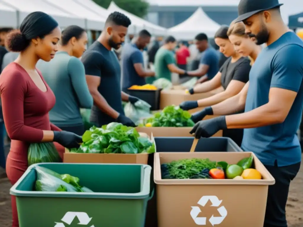 Un vibrante desafío comunitario zero waste en un mercado bullicioso