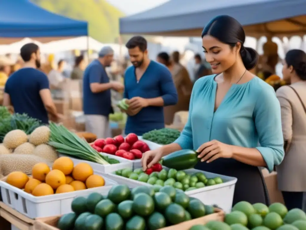 Vibrante feria de trueque promoción vida zero waste entre la comunidad diversa, intercambiando productos y creando armonía