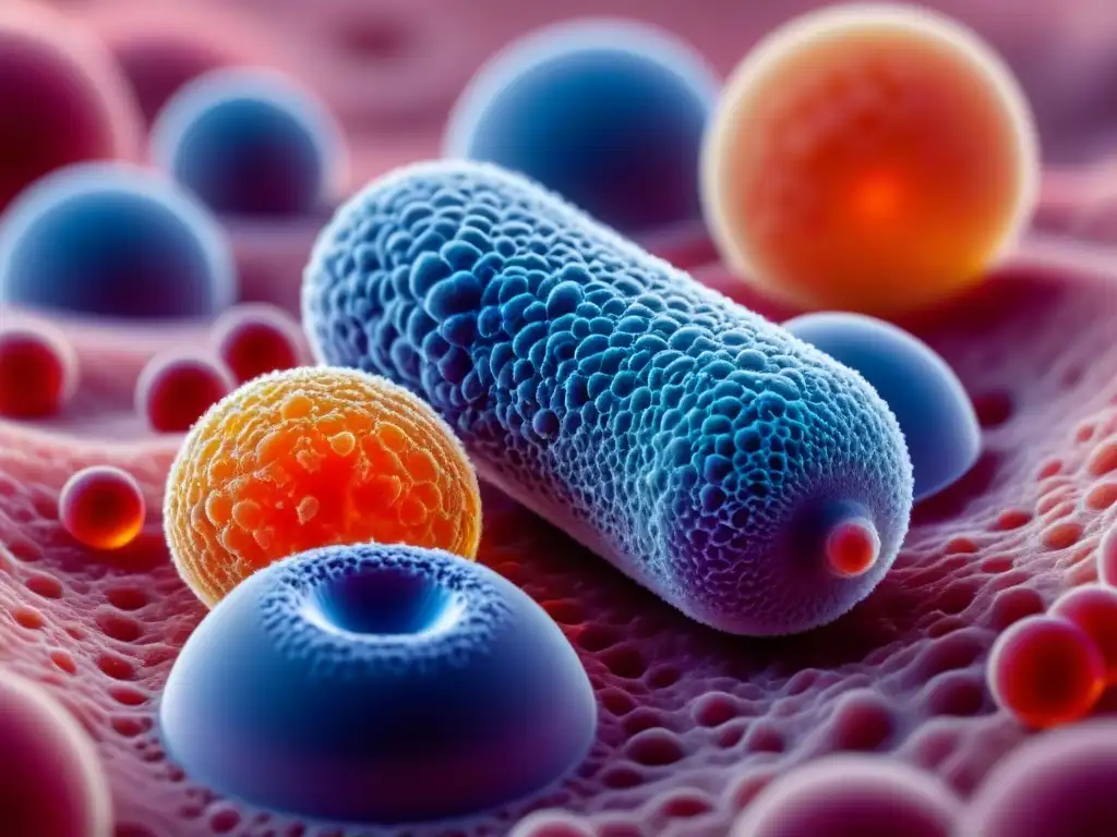 Vibrantes células cutáneas revitalizadas por beneficios probióticos en cosméticos