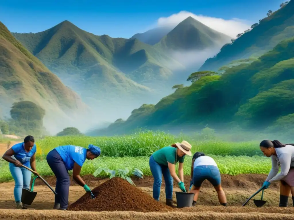 Voluntarios crean corredores biológicos sostenibles plantando árboles en armonía con la naturaleza