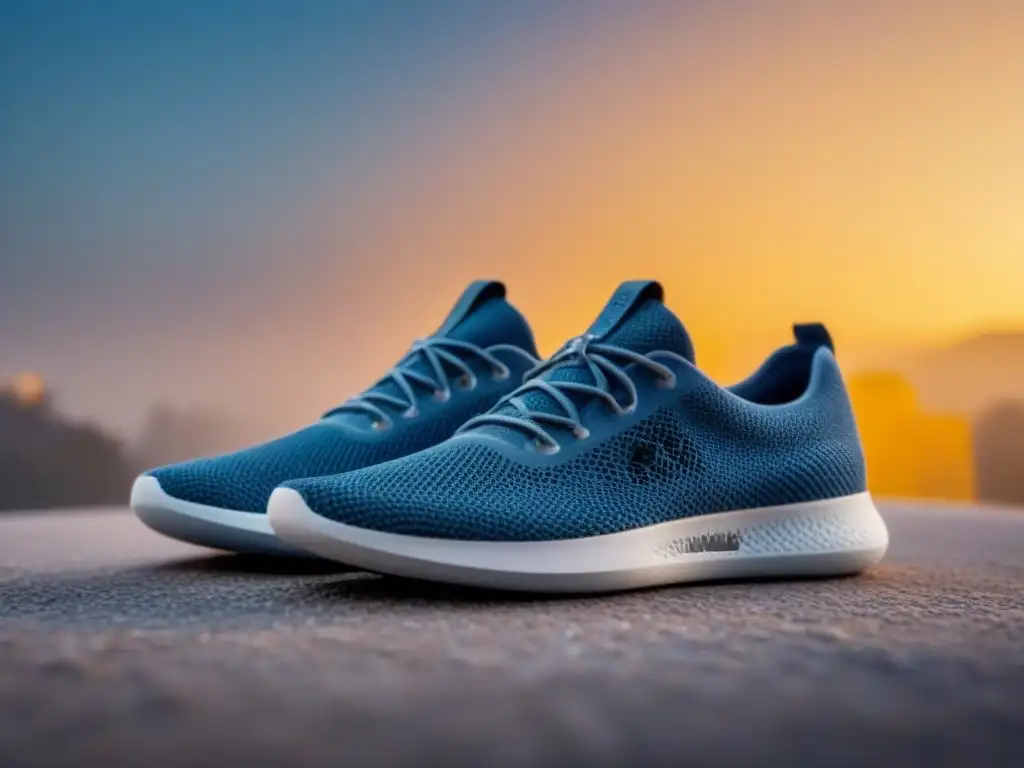 Zapatos sostenibles Allbirds en economía circular, detalle elegante en superficie blanca